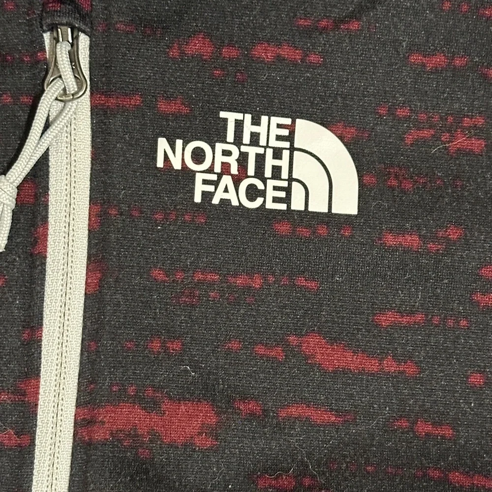 The North Face 1/4 Zip Pullover Mens M Red Black Feece Jacket Outdoors - Picture 3 of 7